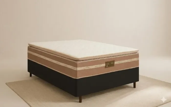 Conjunto Base com Colchão de Molas Ensacadas com Pillow Casal - Em Estoque