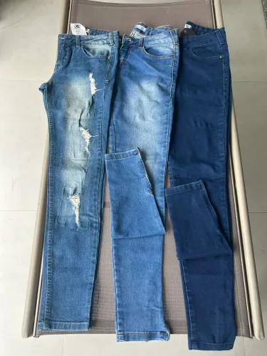 CALÇAS JEANS FEM. YSC TAM 36 - SKINNY - 3 PEÇAS