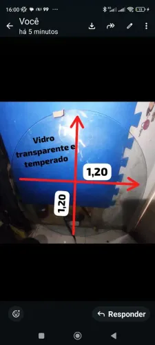 Vidro redondo para mesa