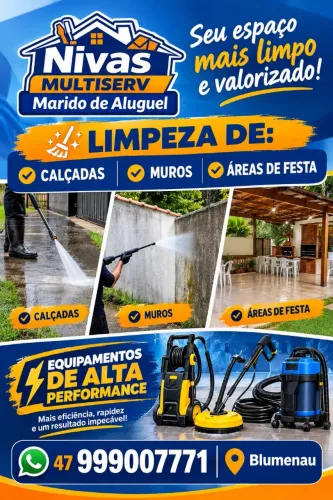 Limpeza de muros e calçadas