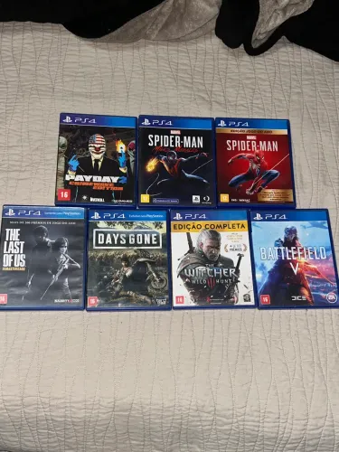 Vendo todos esses jogos de ps4 cada um 70,do spider man 90 preço todos juntos negociável