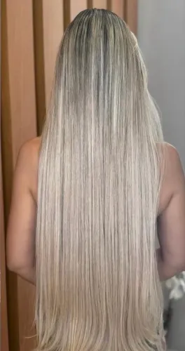Vendo cabelo Loiro 70 cm Liso Fino