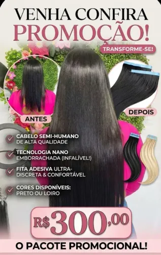 Cabelo nano fibra invisível