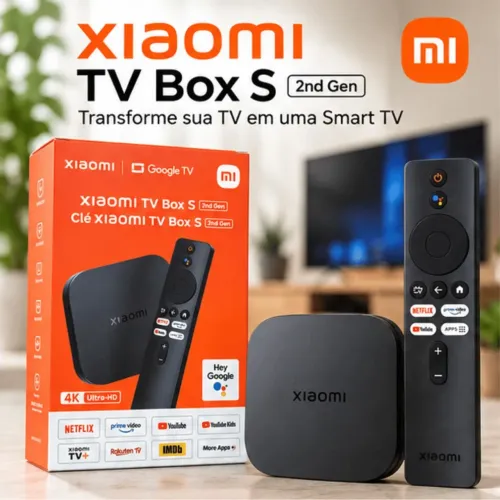 Xiaomi TV Box S 2ª Geração 4K Google TV - Seminovo Pouco Uso
