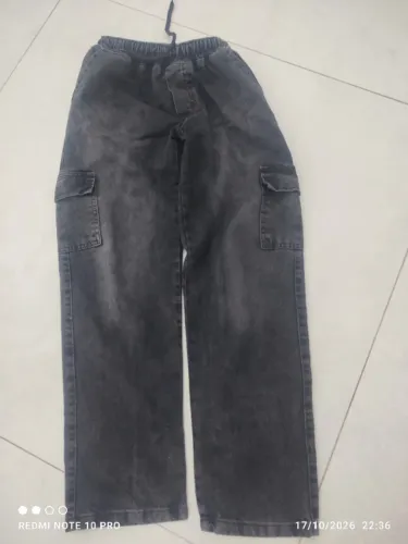 Calça jeans cargo juvenil