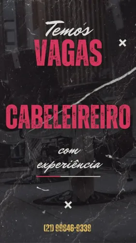 Vaga para cabeleireiro(a)  Salão de beleza no Engenho Novo
