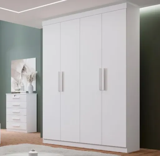 Guarda-Roupa Torino 4 Portas Branco