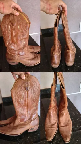 BOTA TEXANA MASCULINA MARROM NÚMERO 42