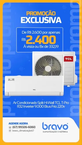 Ar condicionado TCL 9000 btus