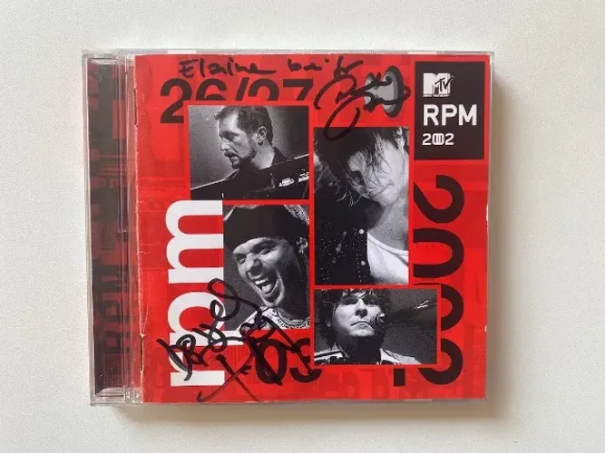 CD RPM MTV 2002 com capa autografiada / Item de colecionador Raro