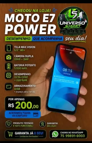 Celular moto E7 power