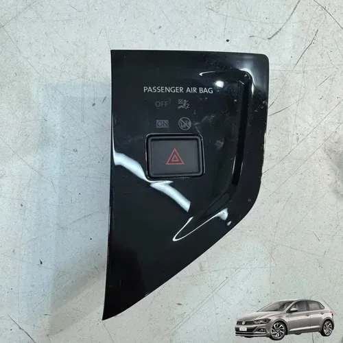 Botão Pisca Alerta Black Piano Polo 1.0 Tsi 2018 A 2021 Preto