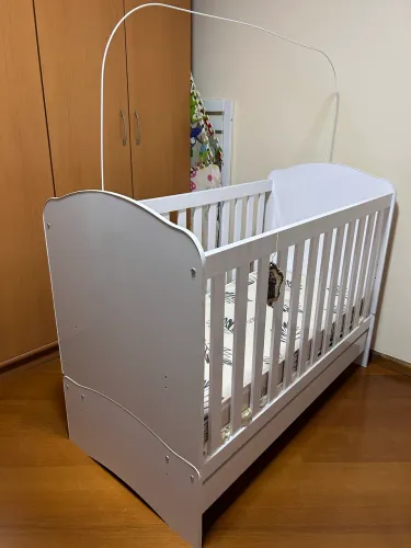 Berço Americano Branco + Colchão Bamboo