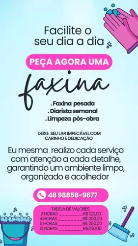 Diarista - limpeza -faxina