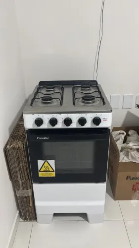 Fogão Ideal Pop 4 Bocas com Mesa em Inox - Esmaltec