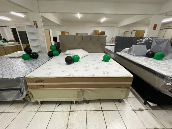 Cama super king base e colchão