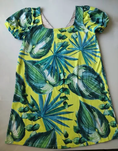 Vestido floral verde Lança perfume TAM G