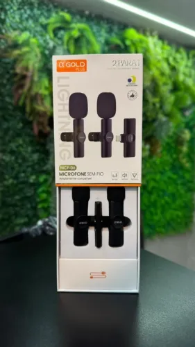 Microfone Lapela Duplo sem fio Iphone IOS/ AGold MCF-06