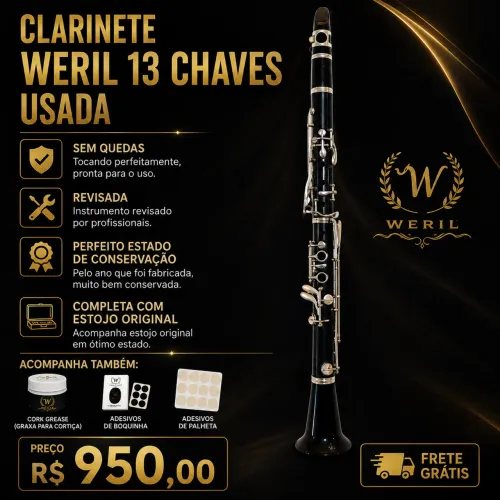 clarinete Weril 13 chaves