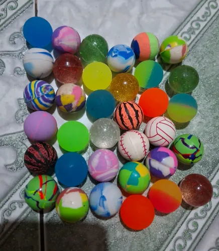 Kit 35 Unidades Bolinha pula pula de borracha