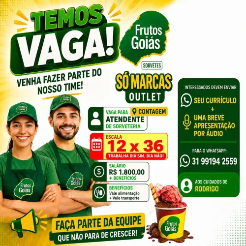 Atendente Sorveteria e Cafeteria