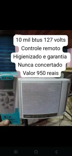 Ar condicionado 10mil btus 127 volts Controle remoto Higienizado e com garantia