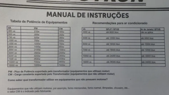 Transformadores de Potência p/ Ar-Condicionado - 3.000 a 10.000VA