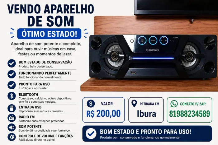 Som Panasonic SC-UA3 bombox