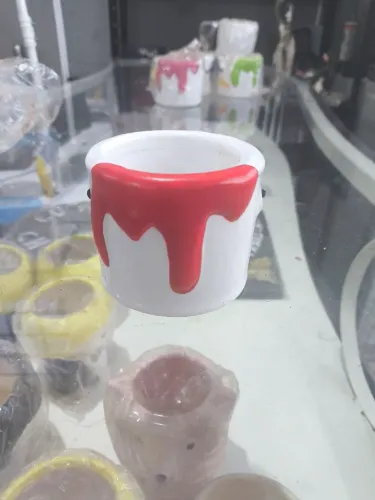 Vaso cachepô decorativo lata de tinta