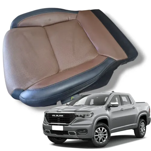 Assento Banco Motorista Ram Rampage Laramie 2023 Original Marrom E Preto