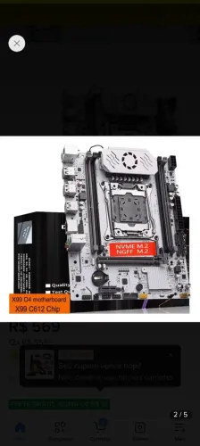 Kit xeon E 2680 e Qiyda x99 com tpm2.0