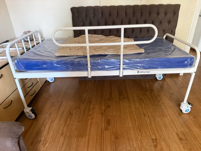 Cama Hospitalar Completa + Colchão Novo + Pneumático Antiescaras
