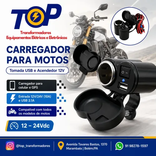 Carregador USB Moto 