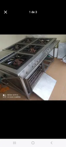Fogão industrial inox com forno 