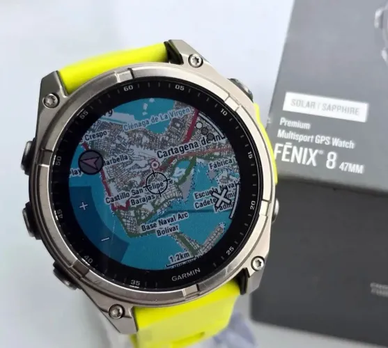 Relógio garmim fênix 8 solar saphire 47 mm