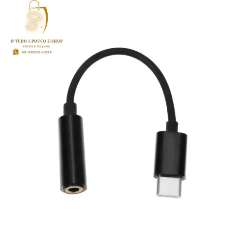 CABO adaptador de áudio USB-C para P2 (3,5 mm)- NOVO