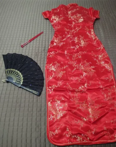 VESTIDO ORIENTAL VERMELHO