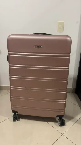 Mala de Viagem Grande (G) Gladiador Rose Gold - Rodas 360° (Seminova)