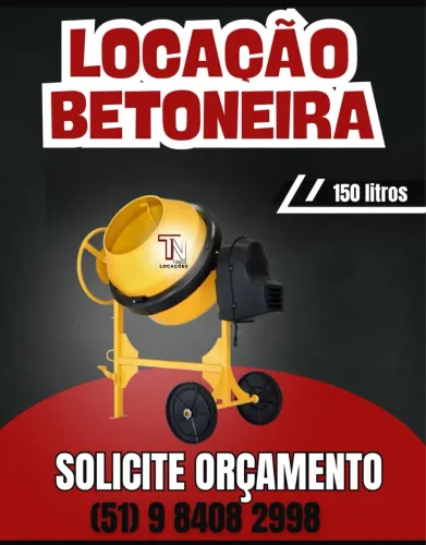 ALUGO BETONEIRA 150 litros