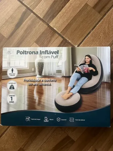 Poltrona Inflável com Suporte para os Pés