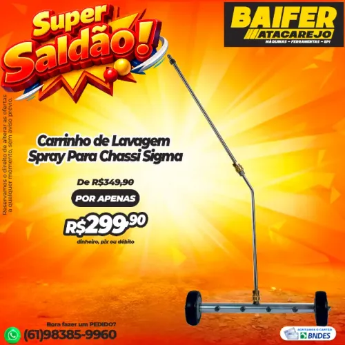 Carrinho Lavagem Spray Para Chassi Sigma