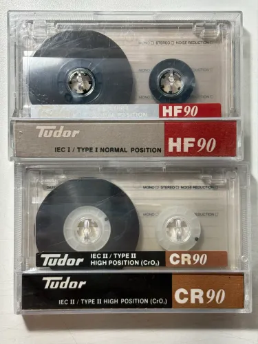 Fita cassete TUDOR 90 cromo/ferro 2un