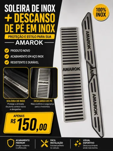 Soleira em inox Amarok