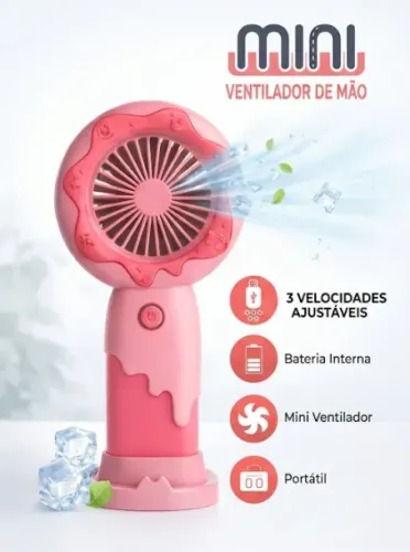 Ventilador portátil usb - recarregável e silencioso