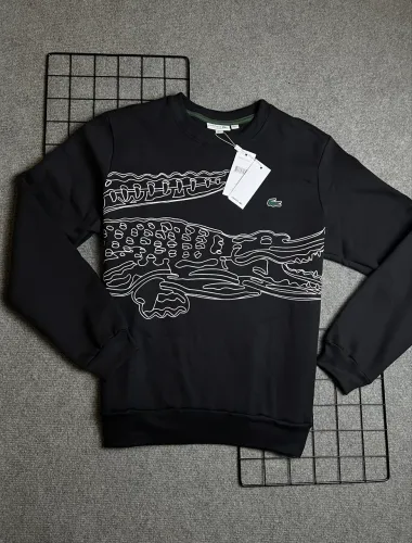 Moletom Lacoste Crocodilo Artístico Preto