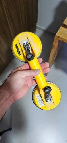 Ventosa Dupla Piso Porcelanato Vidro Ferramenta Vacuo Vonder