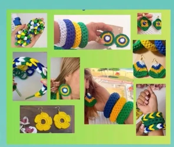 Acessórios para COPA- braceletes, brincos, arcos de cabeça - BH