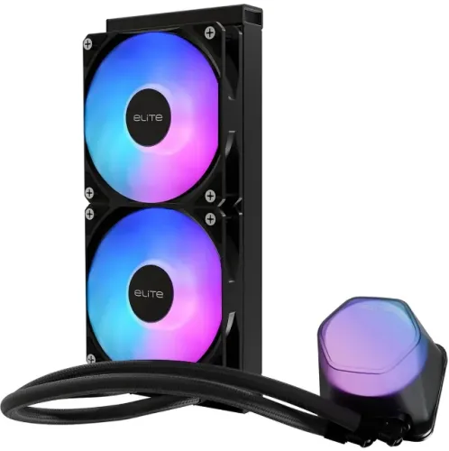 Water Cooler Cooler Master Elite 240mm 2x Fans ARGB PWM Dual-Chamber AM5/AM4 LGA1851/1700