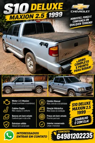 Chevrolet S10 P-up Luxe 2.5 4X4 CD TB MAX HST Dies 1999