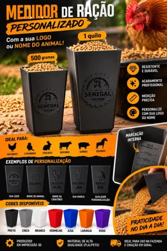 Medidor de Ração 1Kg / 500 gramas